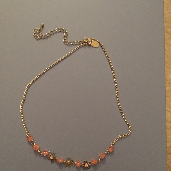 Lia sophia necklace  with pink flowers - Picture 1 of 3